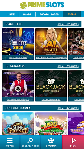 Prime Slots Mobile Live Dealer