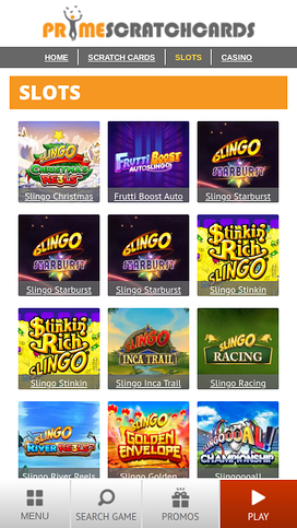 PrimeScratchCards Mobile Games