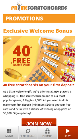PrimeScratchCards Mobile Promotions