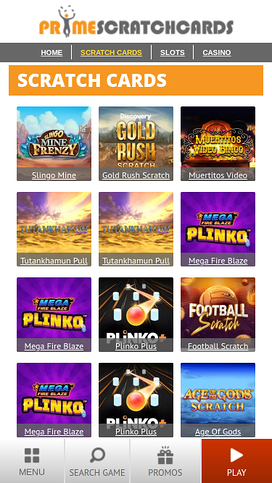 PrimeScratchCards Mobile Scratch Cards