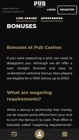 Pub Casino Mobile Promotions