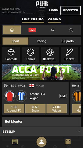 Pub Casino Moible Sports