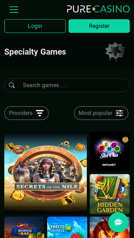 Juegos especiales para móviles de PureCasino