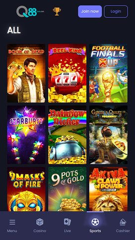Q88bets Mobile Games