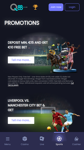 Q88bets Mobile Promotions