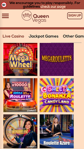 Queen Vegas Casino Mobil Live Dealer
