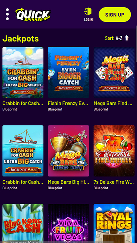 Quickspinner Casino Mobile Jackpot