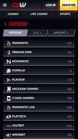 Quickwin Casino Mobile Game Developers