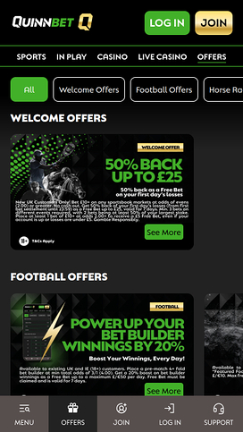 QuinnBet Casino Mobile Promotions