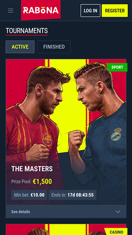 Rabona Casino Mobile Tournaments