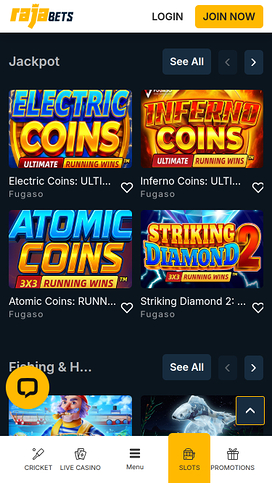 Rajabets Casino Mobile Jackpot