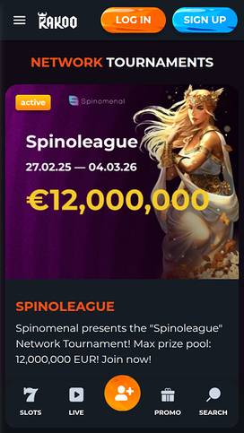 Rakoo Casino Mobile Tournaments