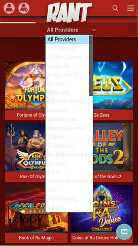 Rant Casino Mobile Game Developers