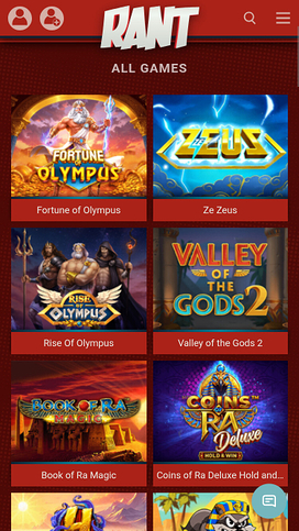 Rant Casino Mobile Games