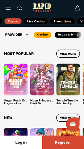 Rapid Casino Mobile Games
