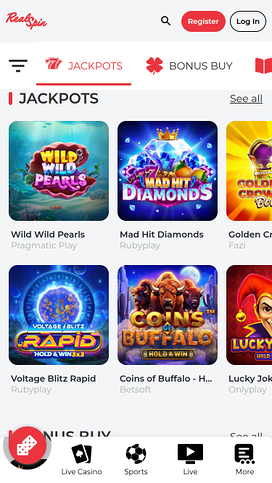 Premio mayor móvil de RealSpin Casino