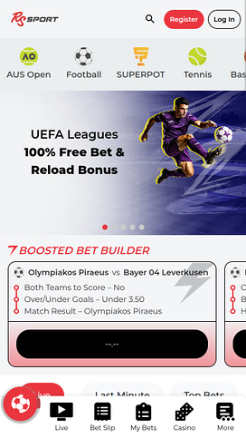Deportes móviles del casino RealSpin