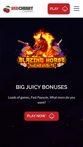 Red Cherry Casino Mobile Homepage