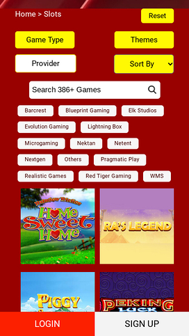 Red Spins Casino Mobile Game Developers