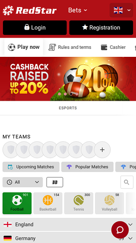 Red Star Casino Mobile Bets