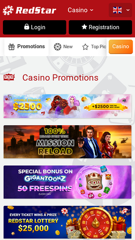 Red Star Casino Mobile Promotions