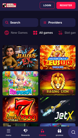 ReelRaven Casino Mobile Games