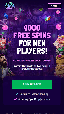 Reko Casino Mobile Homepage