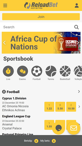 ReloadBet Casino Mobile Sports