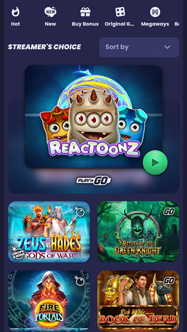 ReSpin Casino Mobile Streamers Choice