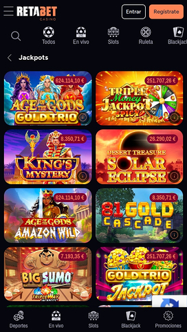 RetaBet Mobile Jackpot