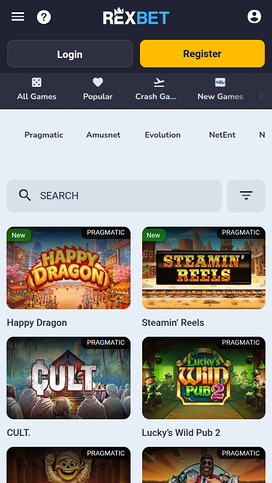 Desarrolladores de juegos móviles de Rexbet Casino