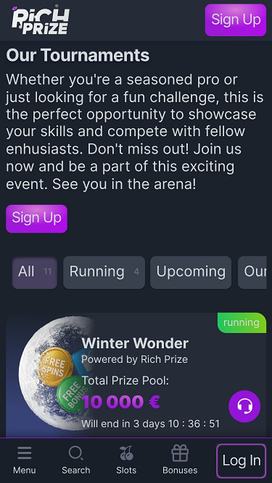 RichPrize Casino Mobile Tournaments