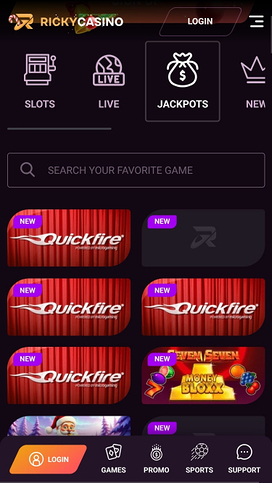 Ricky Casino Mobile Jackpot