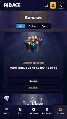Promociones móviles del casino Rioace