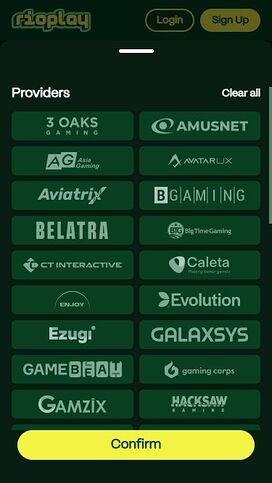 Desarrolladores de juegos móviles de Rioplay Casino