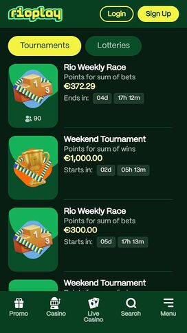 Torneos móviles de Rioplay Casino