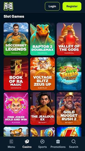 Juegos móviles de Rise of Bets Casino