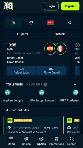 Deportes de Rise of Bets Casino Móvil