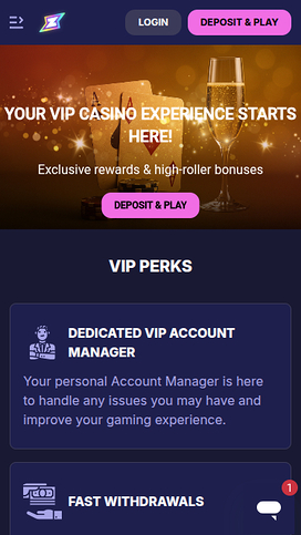 VIP screenshot of Rizzio.io Casino for Mobile