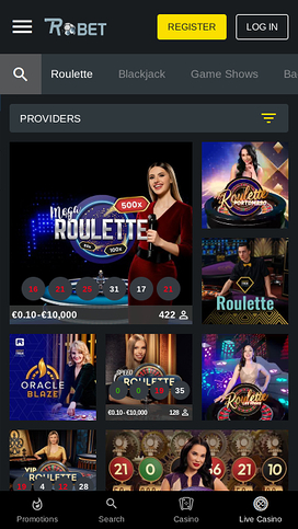 Robet247 Casino Mobile Live Dealer
