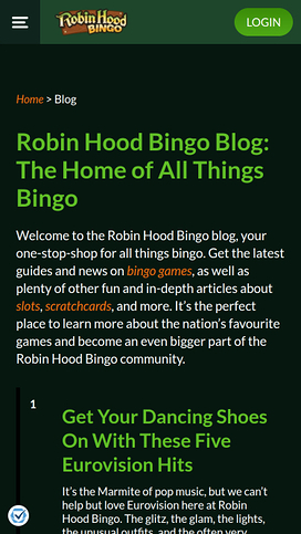 Robin Hood Bingo Casino Mobile Blog