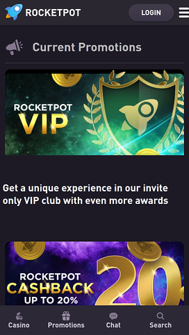 Rocketpot Casino Mobile Promotions