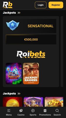 Jackpot móvil de Roibets Casino