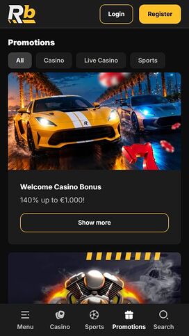 Promociones móviles de Roibets Casino