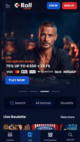RollCasino Live Dealer Mobile