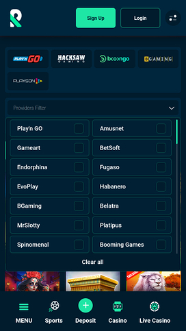 Desarrolladores de juegos móviles de Rolletto Casino