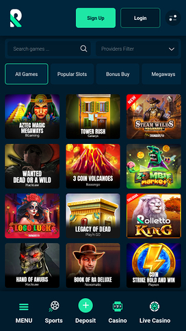 Juegos móviles del casino Rolletto