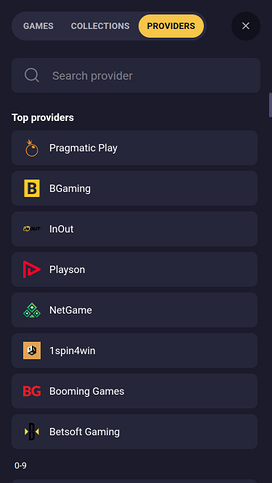Desarrolladores de juegos móviles de Rollxo Casino
