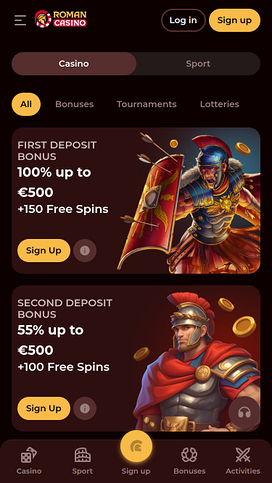 Roman Casino Mobile Promotions