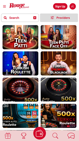 Rouge Casino Mobile Live Dealer